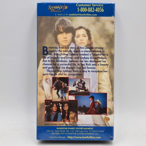 Breaking Free VHS 1995 SandStar Christine Taylor Jeremy London SEALED - Picture 2 of 4